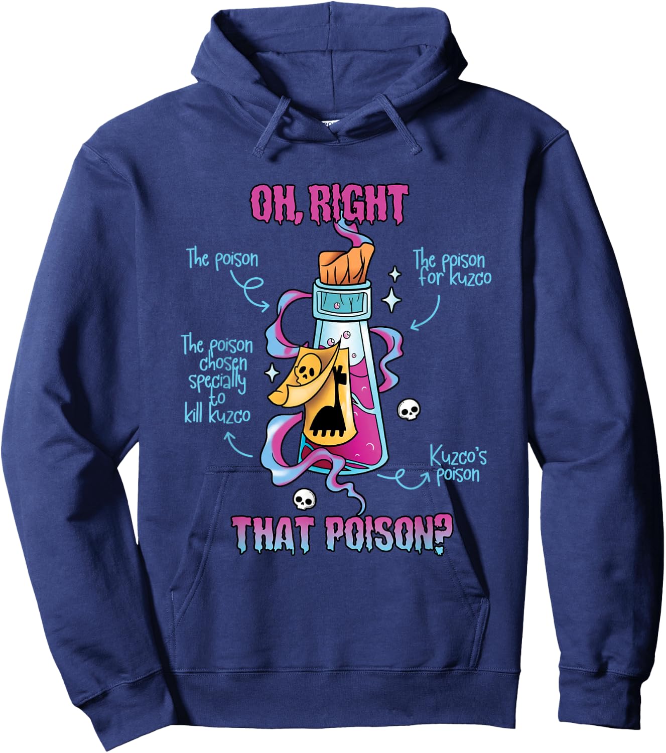 Vintage Funny Drink Me Oh Right That Poison-Llama Halloween Hoodie - Hoodie | Navy