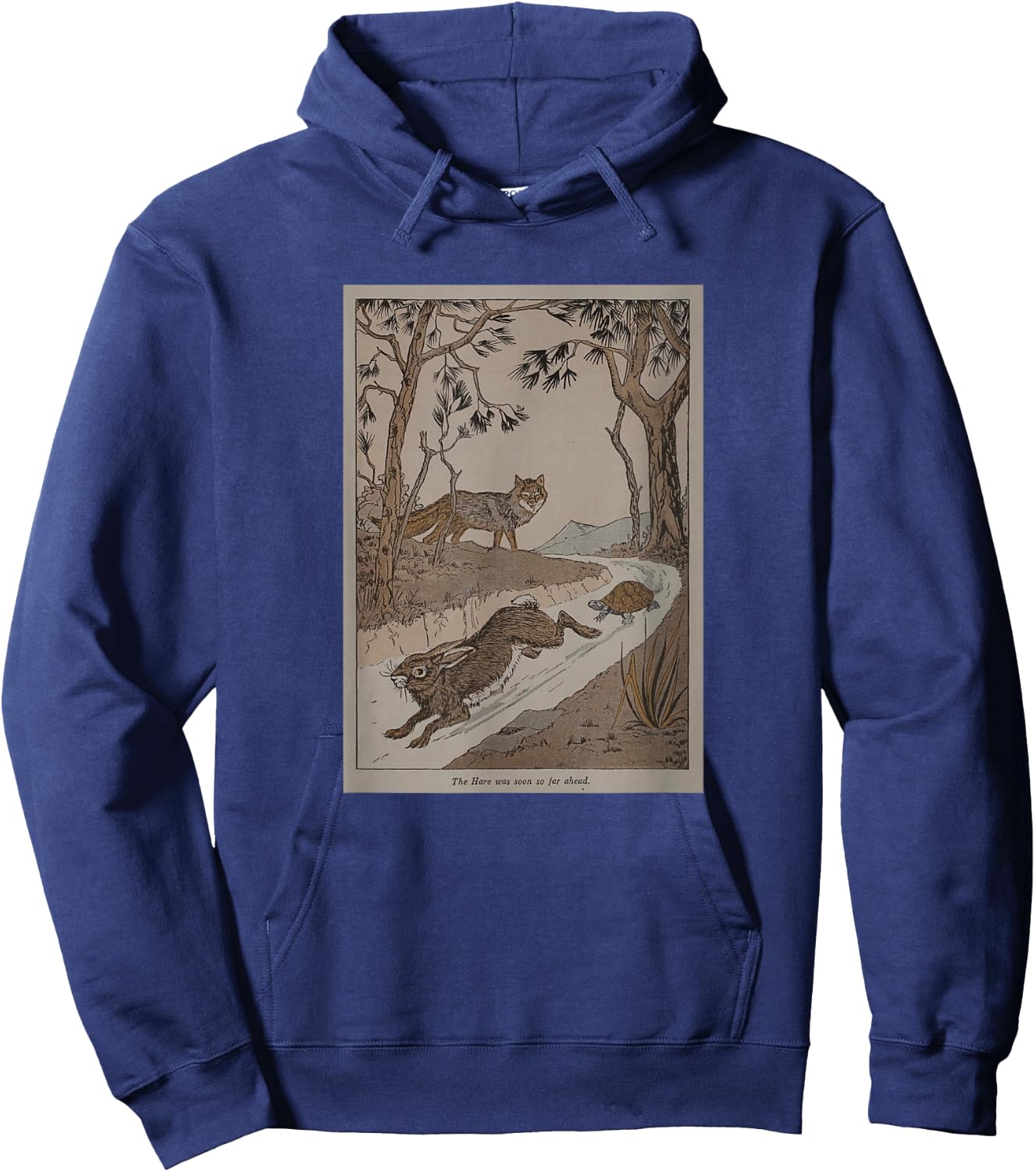Aesop's Fable The Tortoise and The Hare Hoodie - Hoodie | Navy