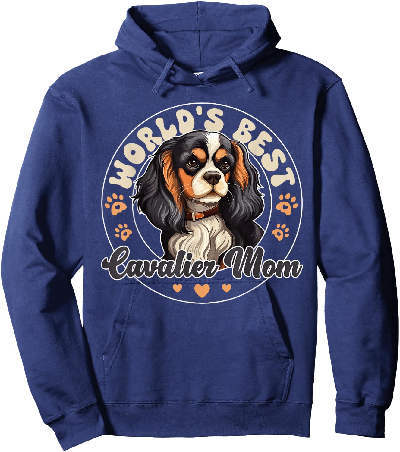 Cavalier King Charles Spaniel Dog World's Best Cavalier Mom Hoodie - Hoodie | Navy