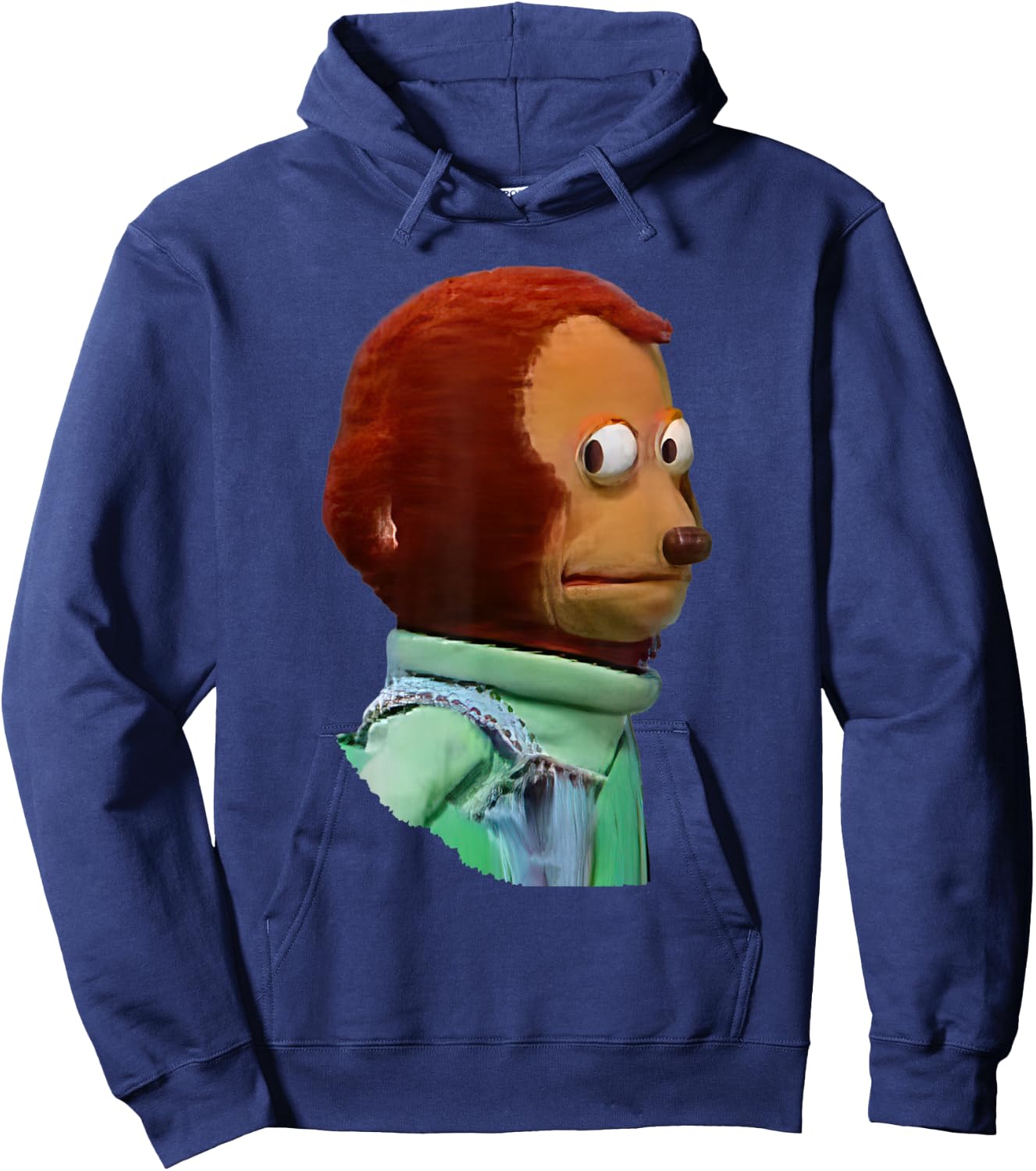 Pedro the Monkey Meme - Iconic Side-Eye Expression Hoodie - Hoodie | Navy