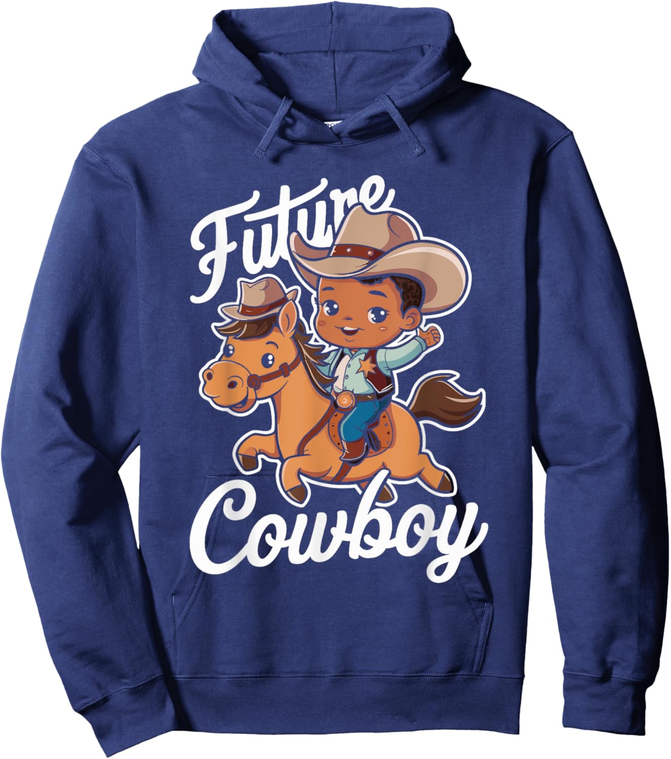 Future Cowboy, African American Cowboy Kid Toddler Hoodie - Hoodie | Navy