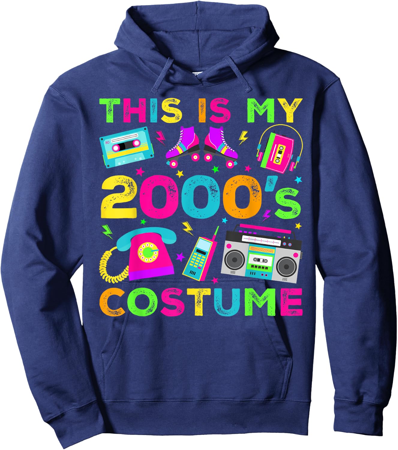 This Is My 2000s Costume 2000's style 2000s Retro Party Hoodie - Hoodie | Navy