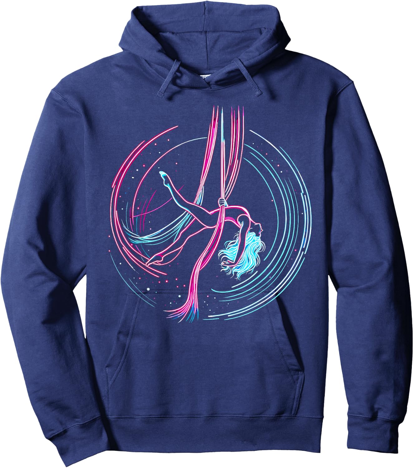 Aerial Yoga Gift An Aerialist -Adult Yoga Black Short Sleeve Small Hoodie - Hoodie | Navy