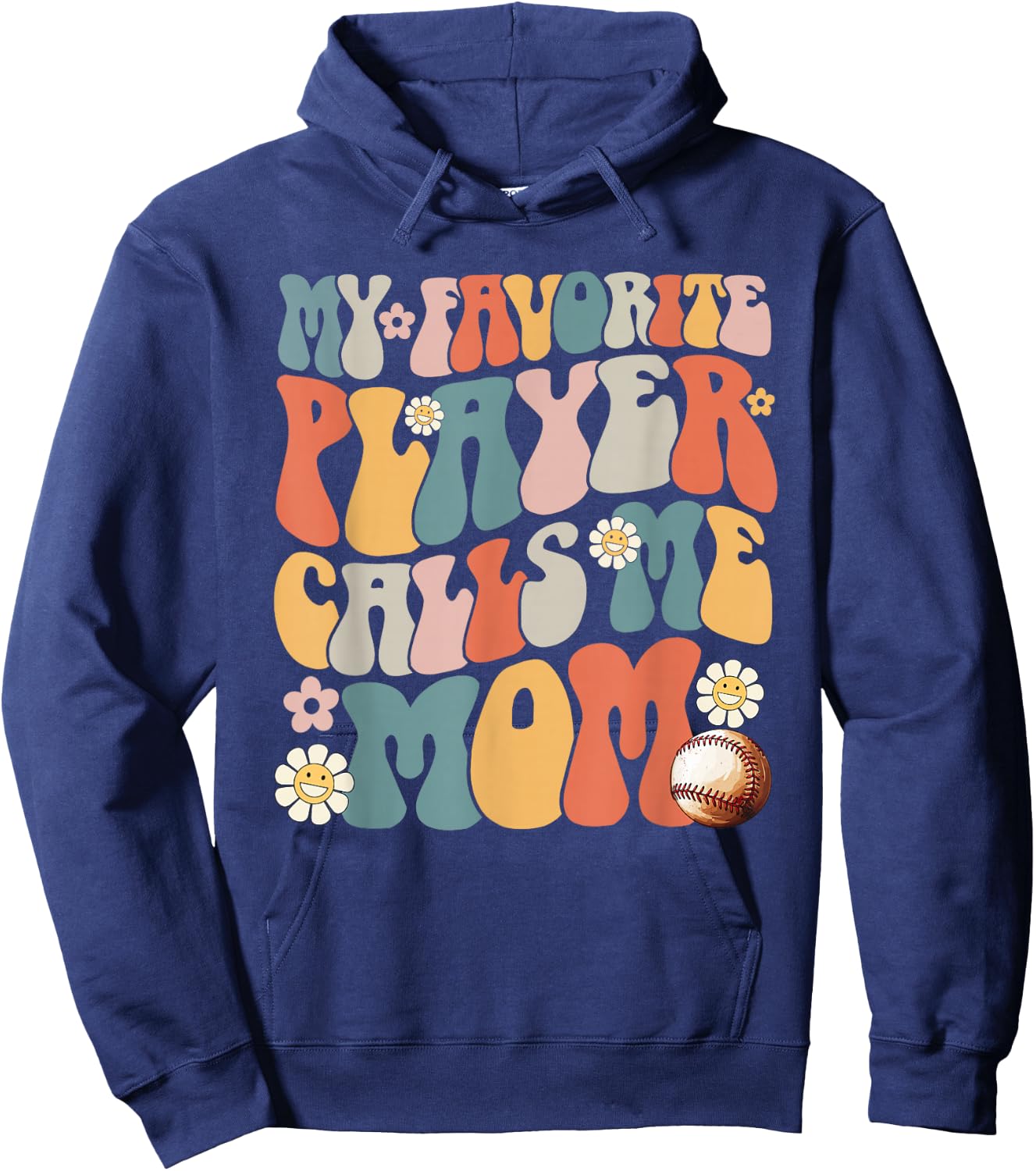 My Favorite Baseball Player Calls Me Mom Mother's Day Gift Hoodie - Hoodie | Navy
