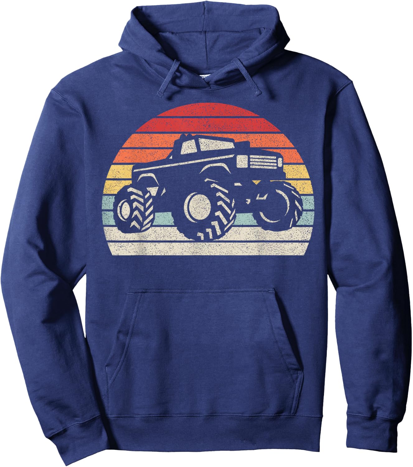 Retro Vintage Monster Truck Hoodie - Hoodie | Navy