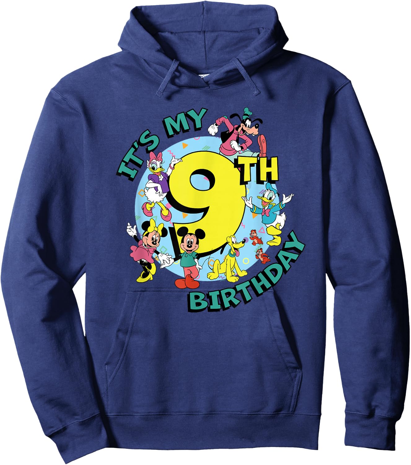 Disney Mickey and Friends It's My Ninth 9th Birthday Hoodie - Hoodie | Navy