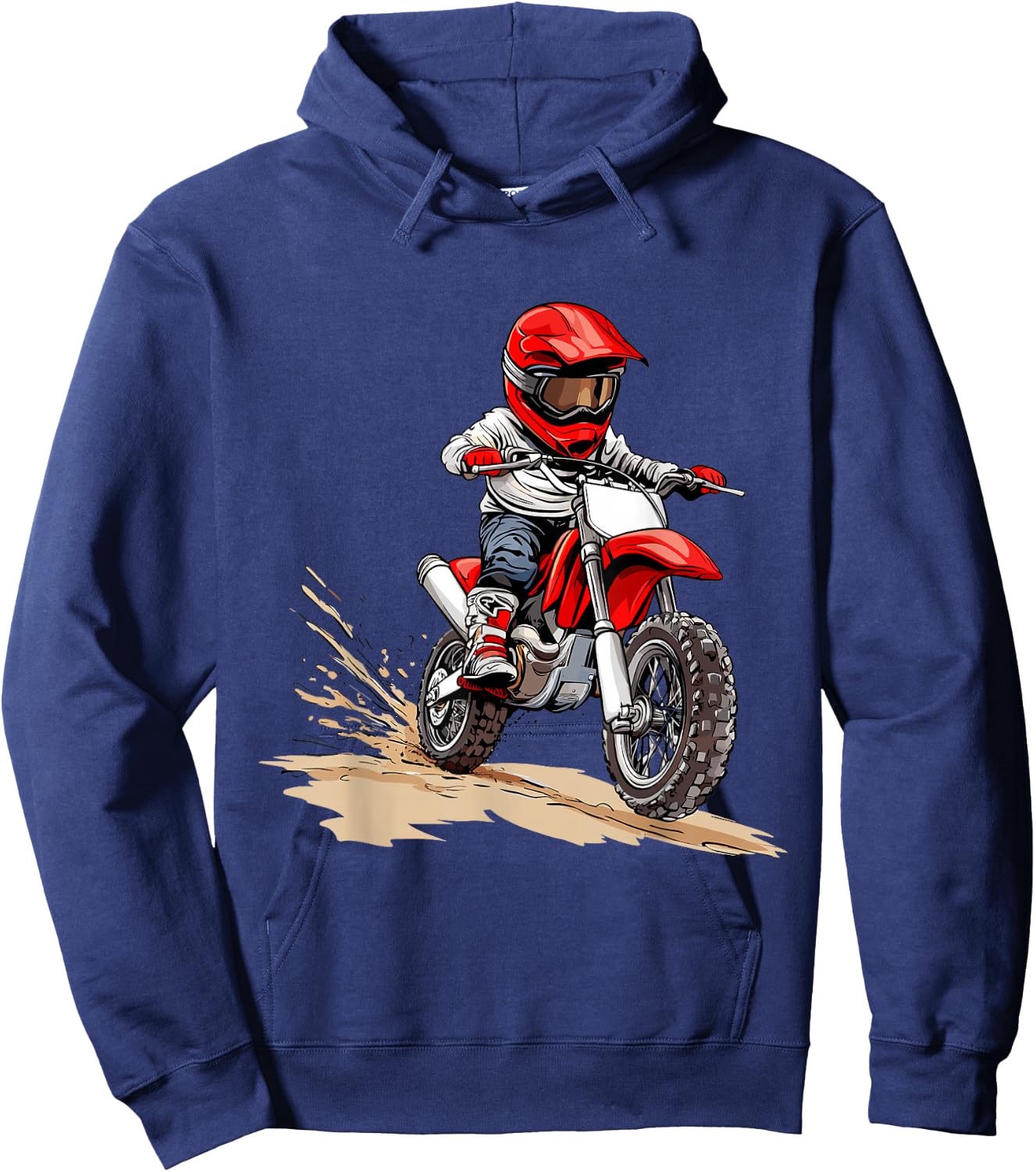 Kids Dirt Bike Hoodie - Hoodie | Navy
