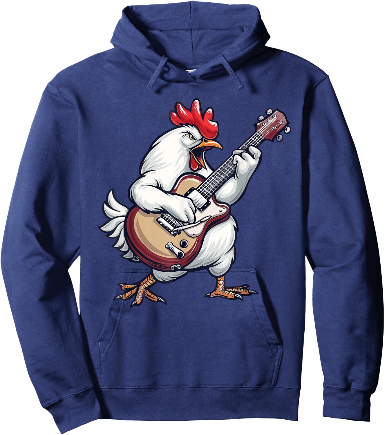 Serama Chicken Playing The Guitar Hoodie - Hoodie | Navy
