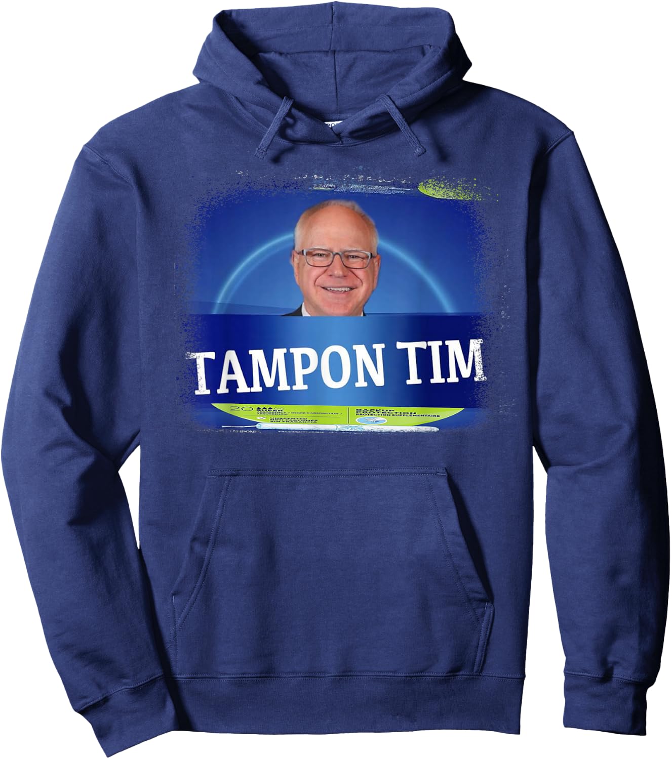 TamponTim Tampon Tim Funny Kamala's Vice President Tim Walz Hoodie - Hoodie | Navy