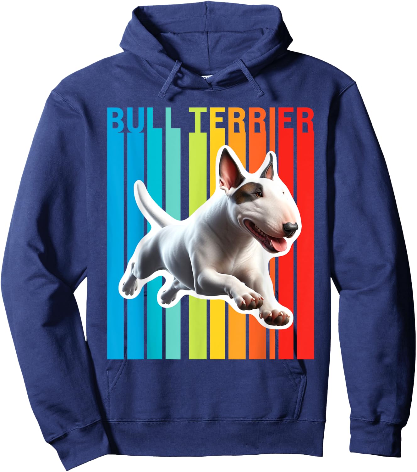 Colorful Bull Terrier Hoodie - Hoodie | Navy