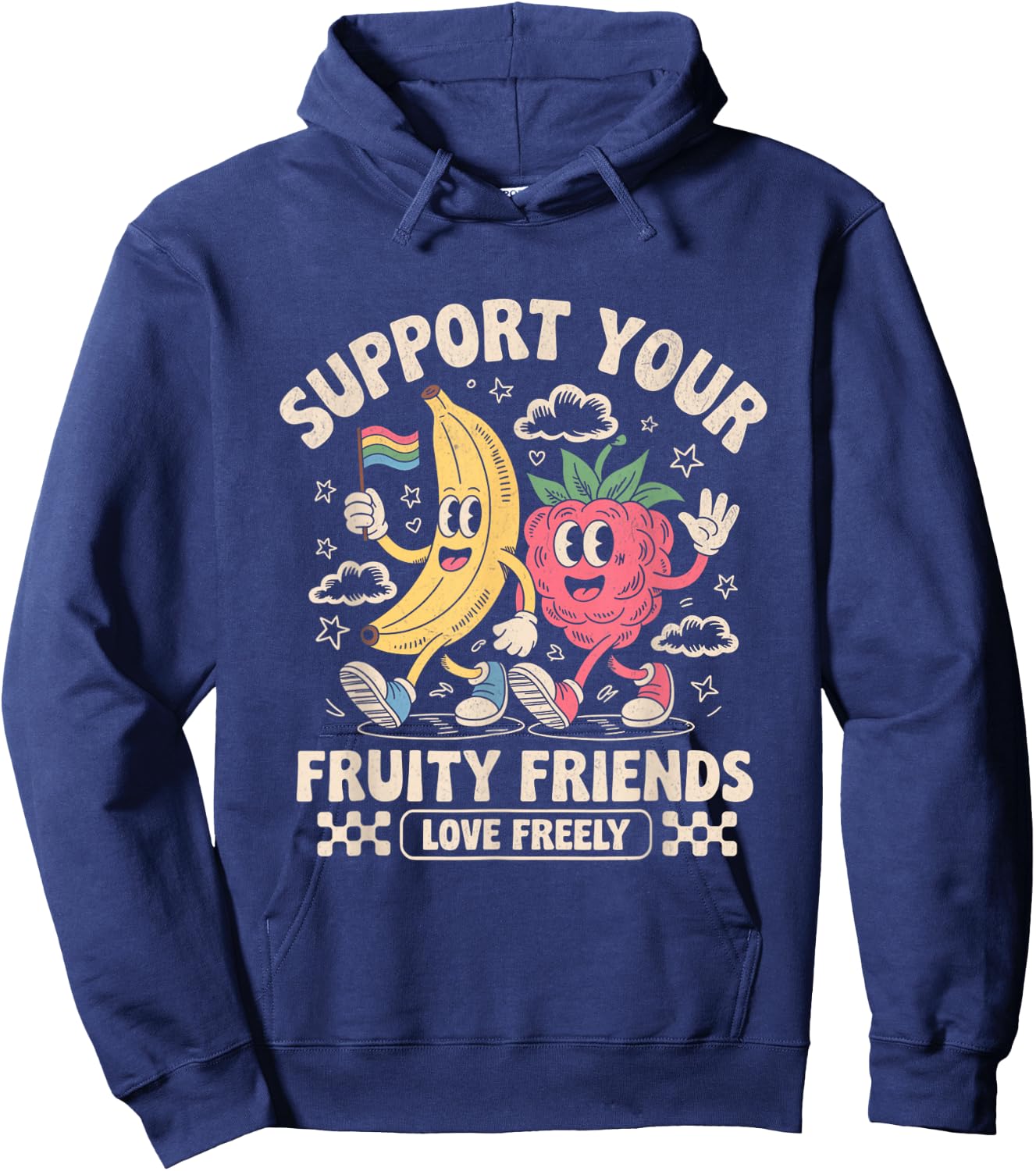 T-Shirt Hoodie - Hoodie | Navy