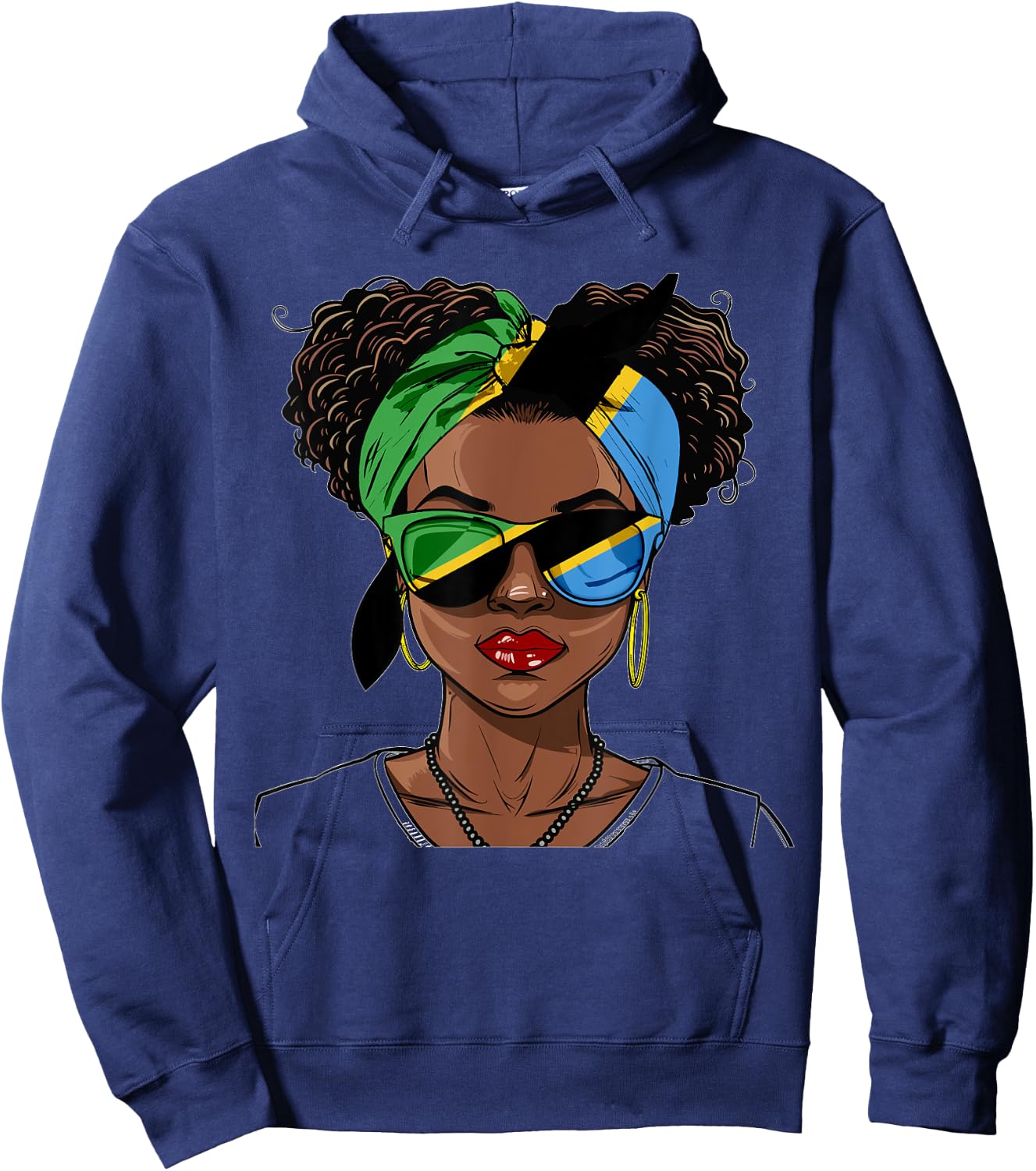 Tanzania Flag Outfit for Woman Uniform Souvenirs Tanzanian Hoodie - Hoodie | Navy