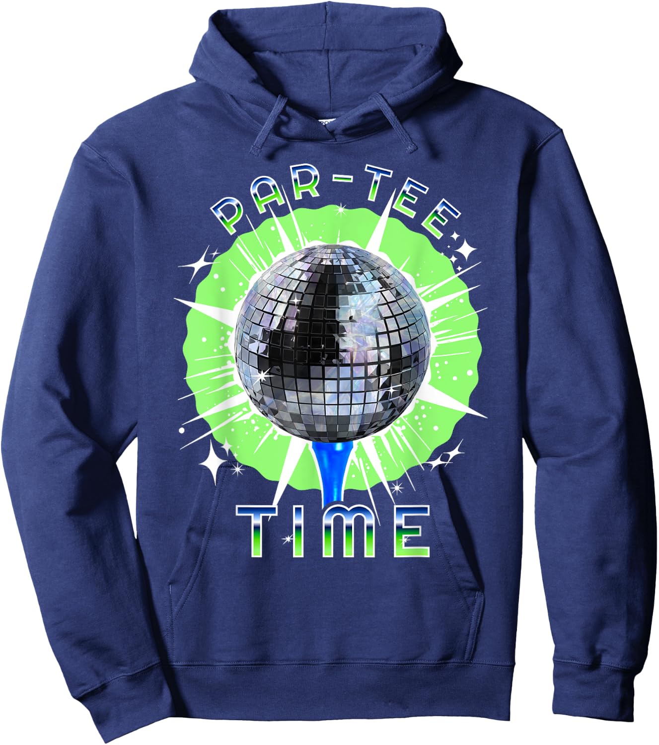 Par- Time / Funny Golf and Disco Party Hoodie - Hoodie | Navy