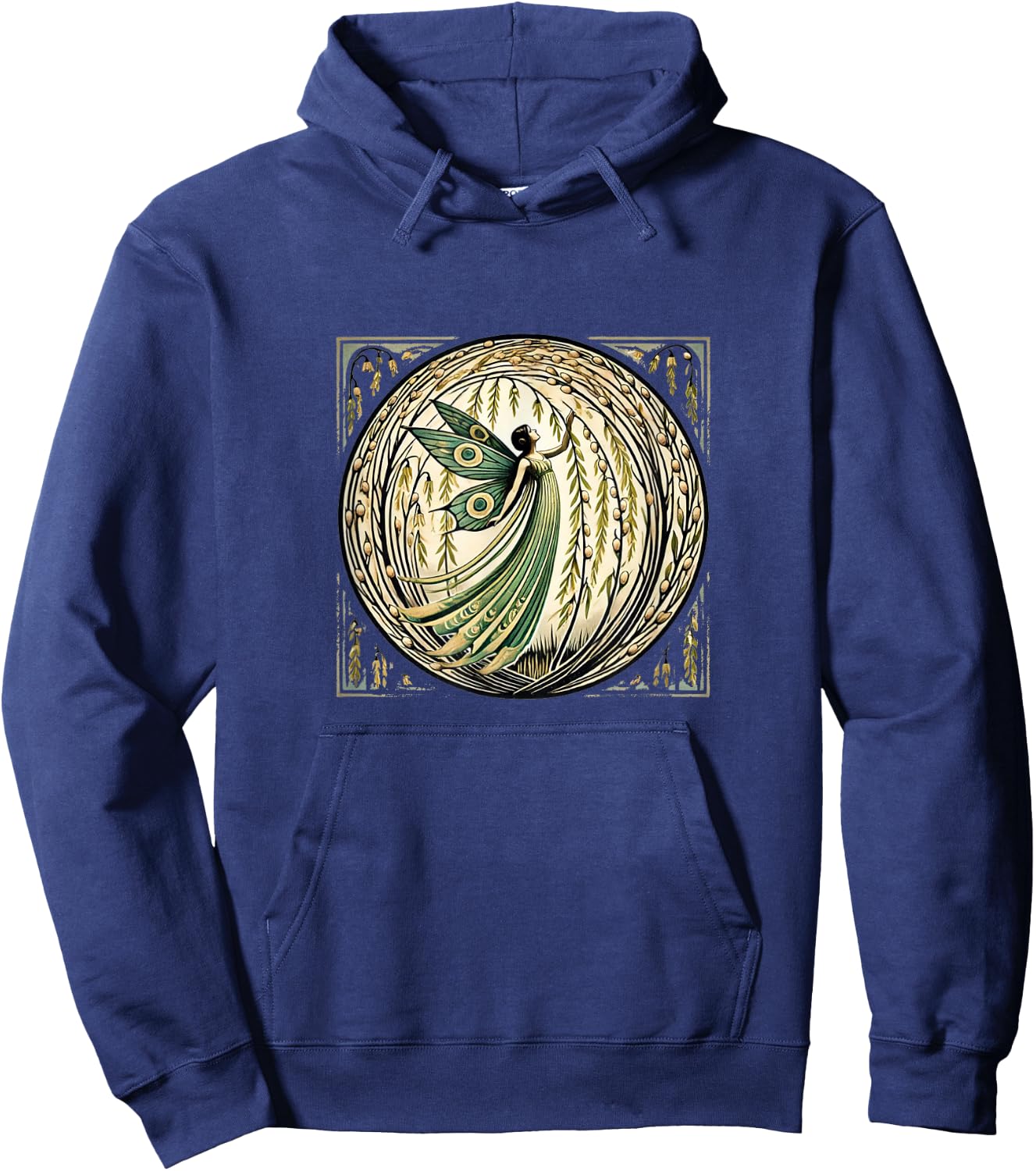 Fairy Weeping Willow Tree Illustration Fairies Hoodie - Hoodie | Navy