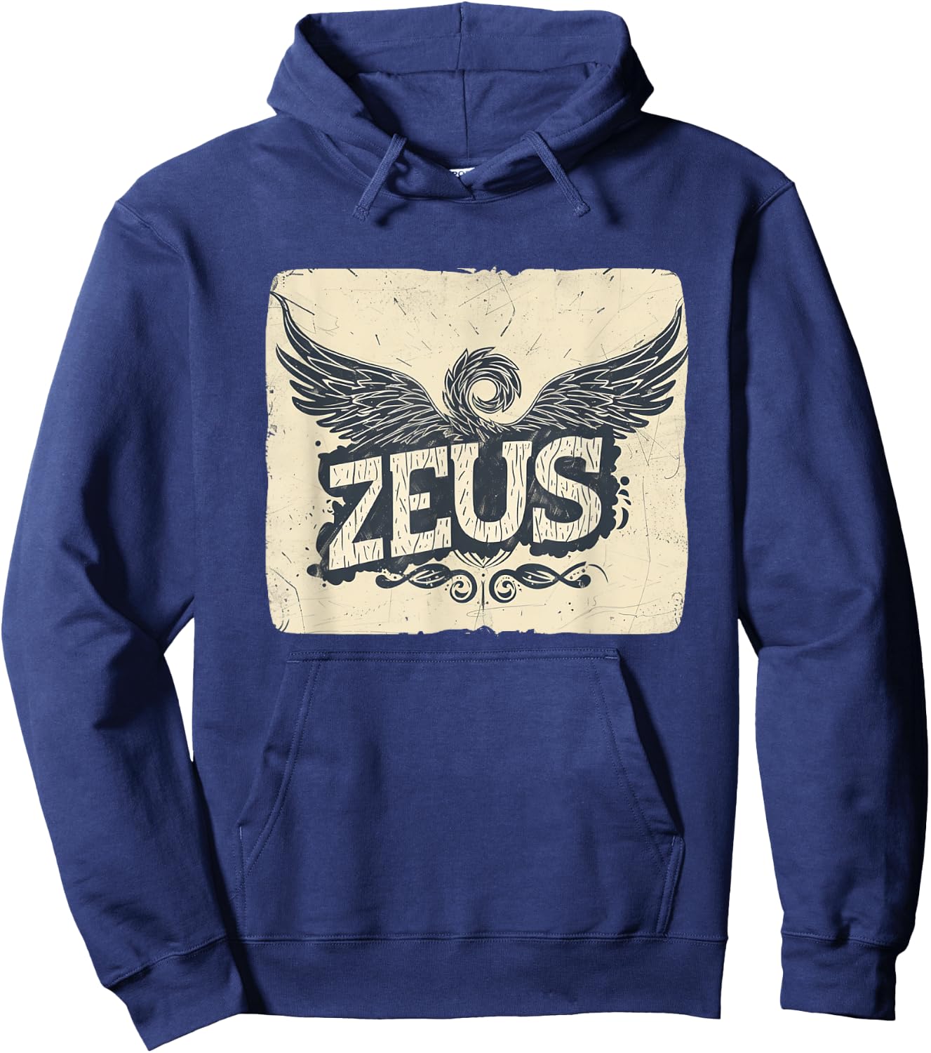 Epic Zeus Graphic for a Bold and Mighty Look Hoodie - Hoodie | Navy
