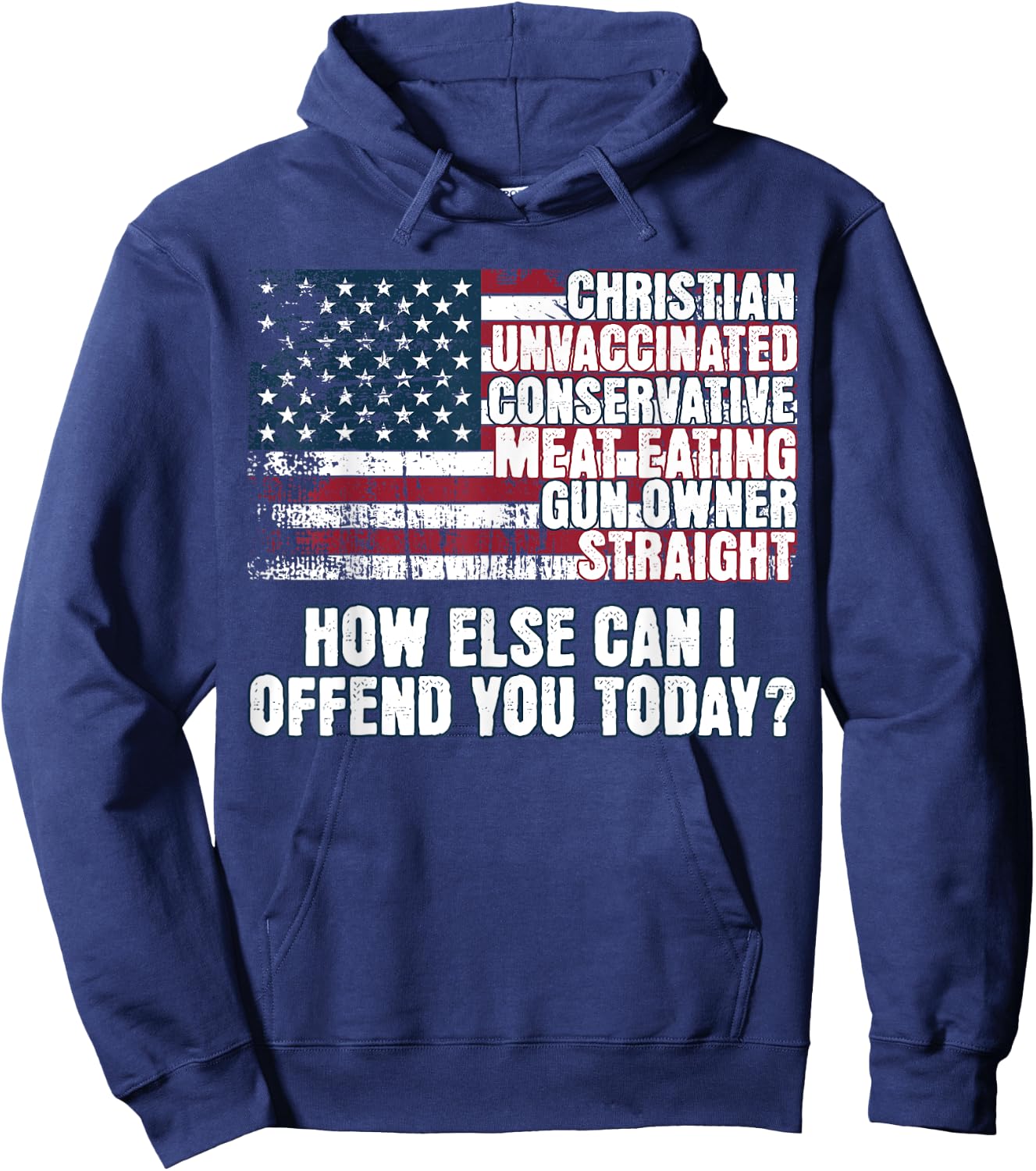 Christian Conservative... How Else Can I Offend You Today Hoodie - Hoodie | Navy