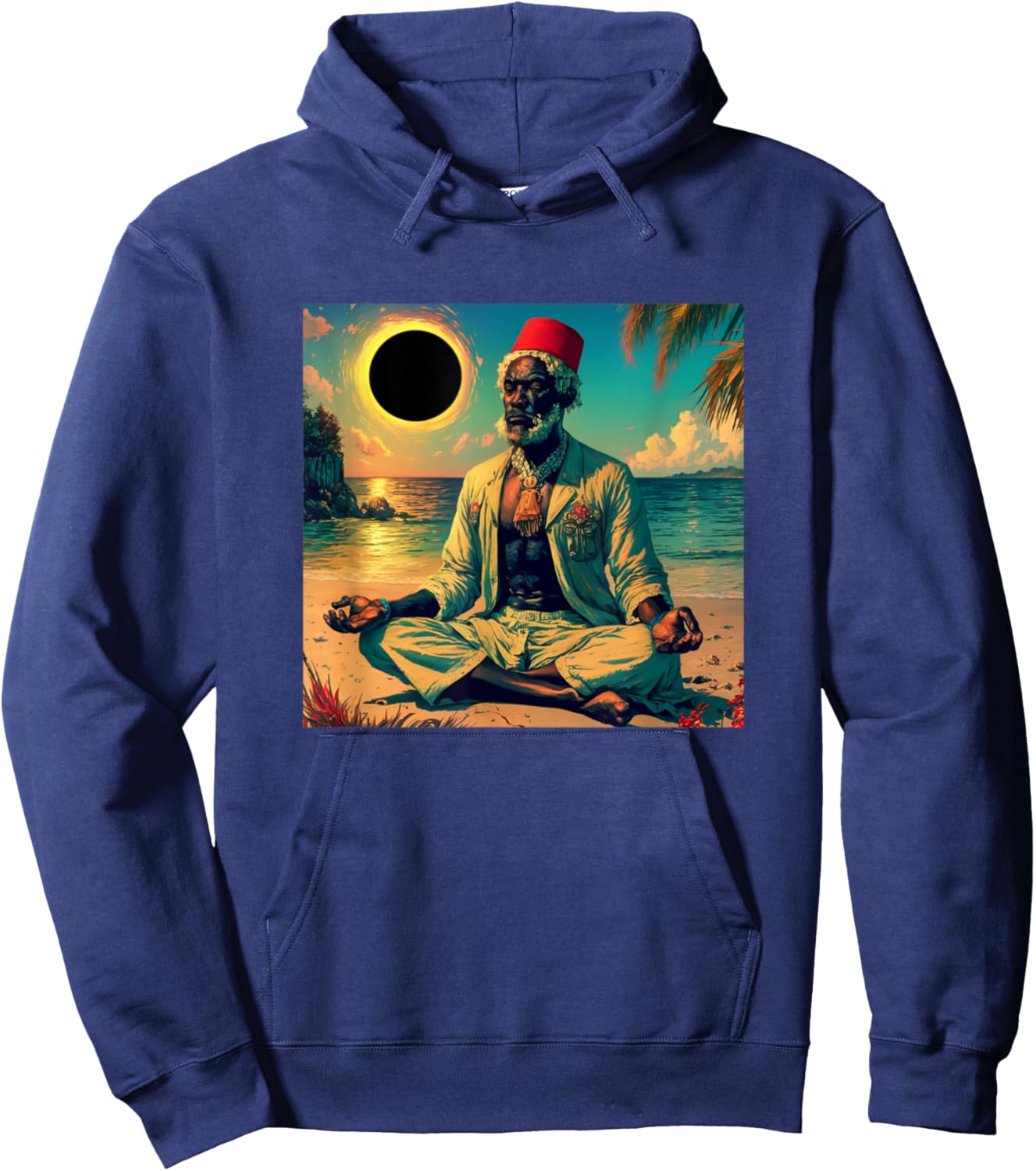 Moslim Moorish King - Moorish American God Body Of Melanin Hoodie - Hoodie | Navy