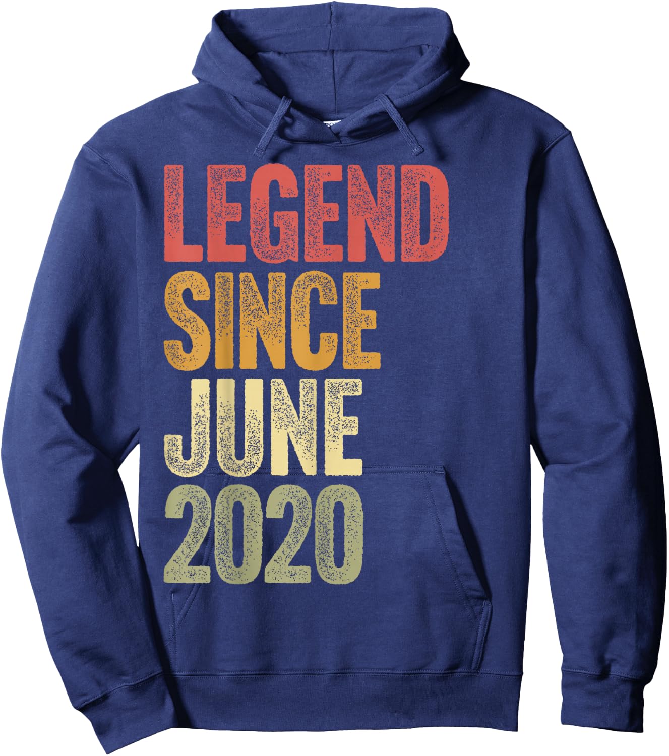 6 Year Old Legend Since June 2020 Retro 6th Birthday Hoodie - Hoodie | Navy