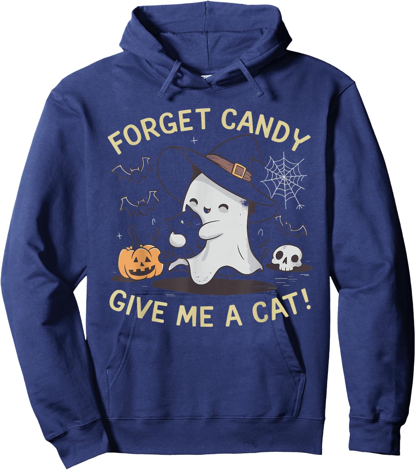 Forget Candy Give Me A Cat Women Kids Hoodie - Hoodie | Navy