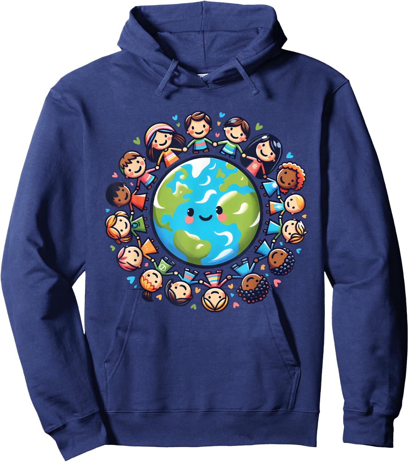 Happy Earth Day 2025 Cool Earth Day Children Kids Toddler Hoodie - Hoodie | Navy