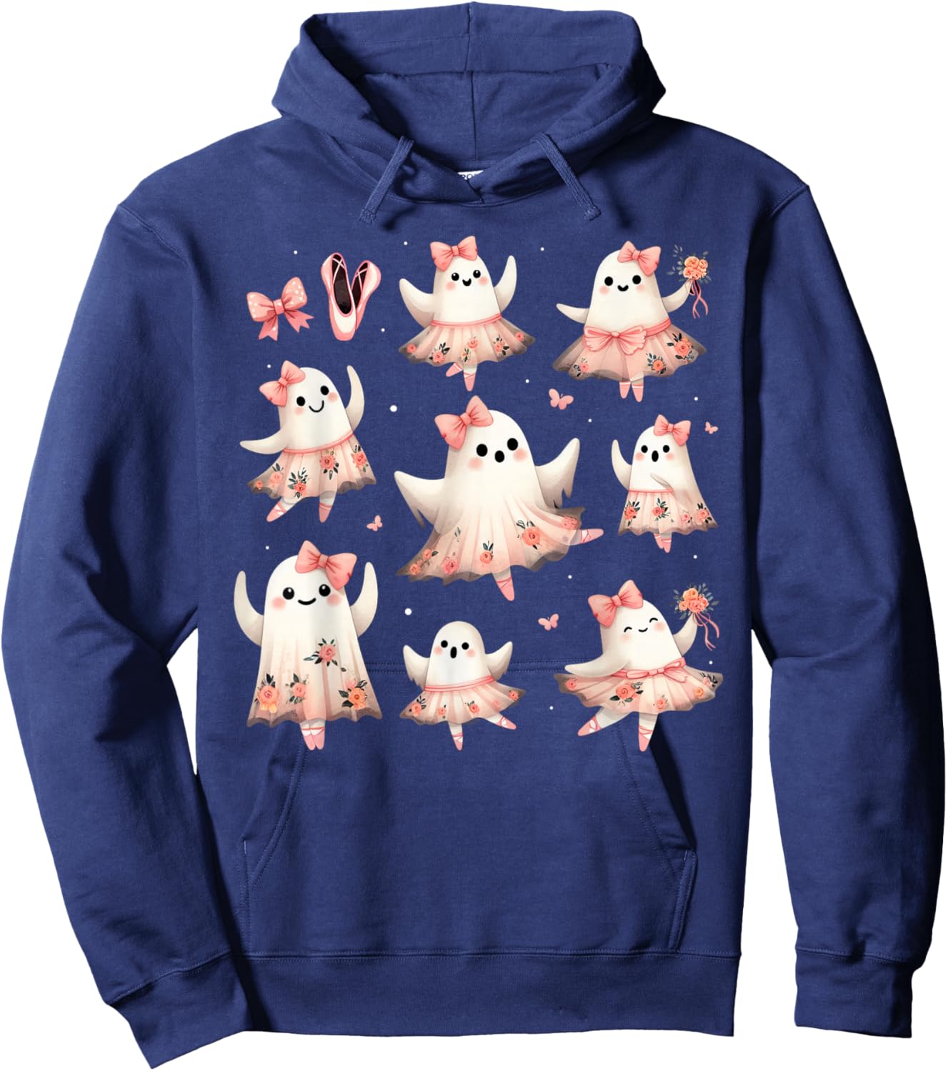 Ballet Ghost Ballet Dancer Spooky Dance Teacher Halloween Hoodie - Hoodie | Navy