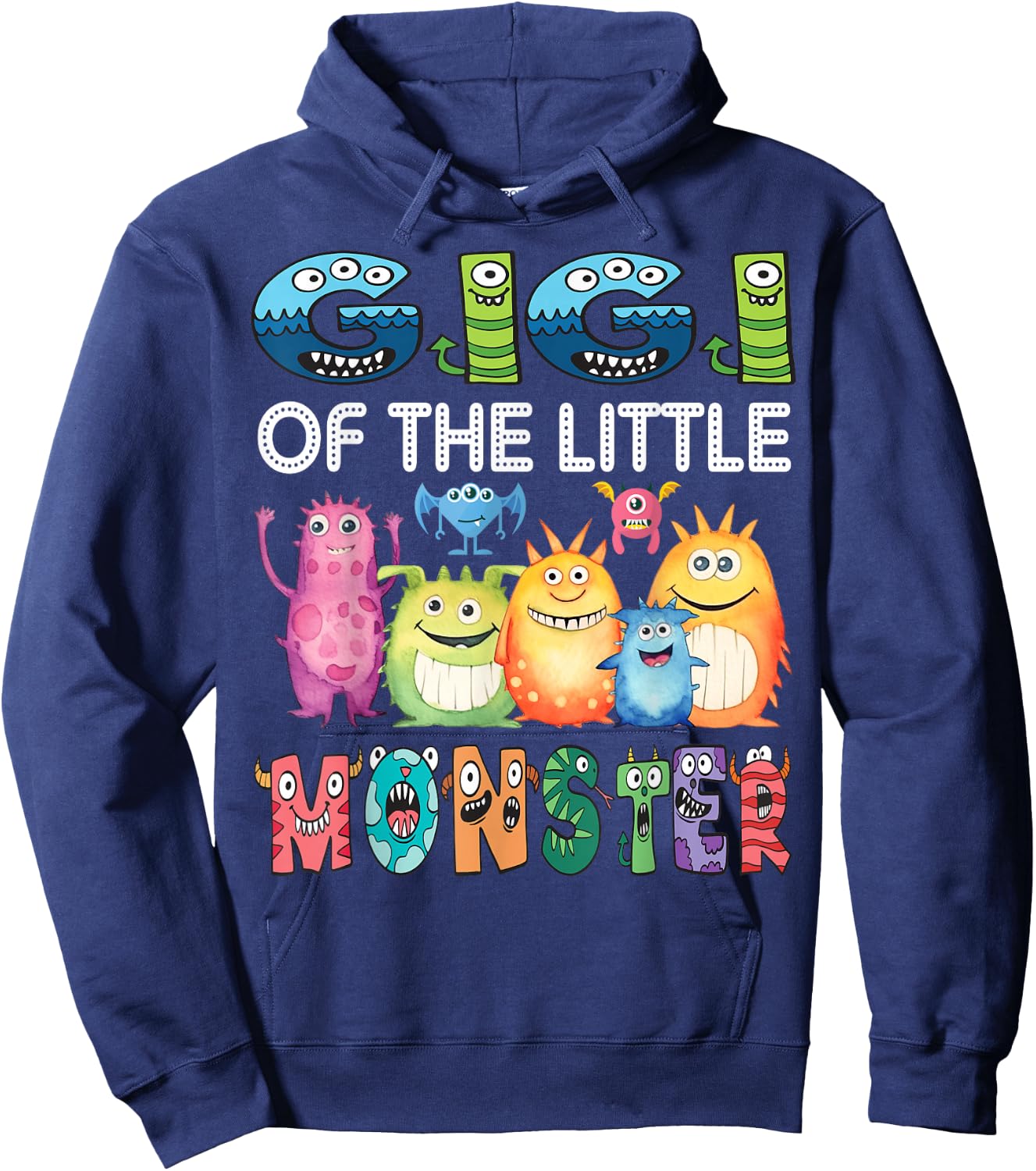 Gigi Of The Little Monster Kids 1St Birthday Party Hoodie - Hoodie | Navy