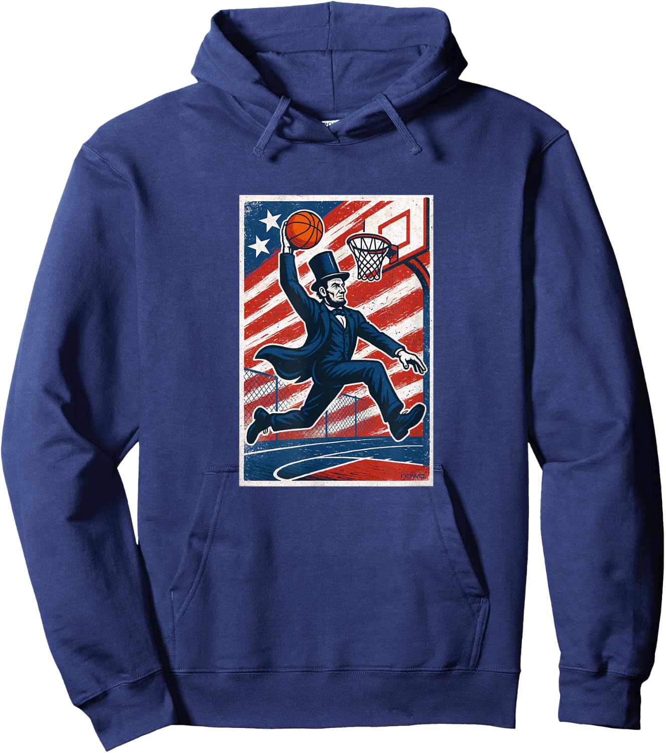 ABE Lincoln SLAM Dunk All-American Basketball Hoodie - Hoodie | Navy