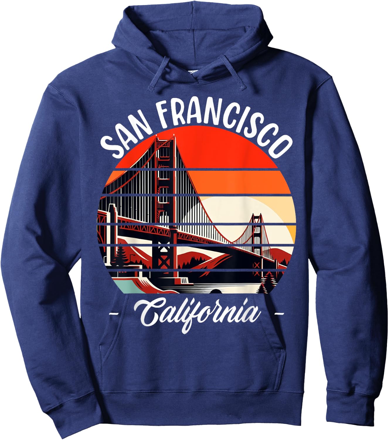 Golden Gate Bridge San Francisco California USA Golden Gate Hoodie - Hoodie | Navy