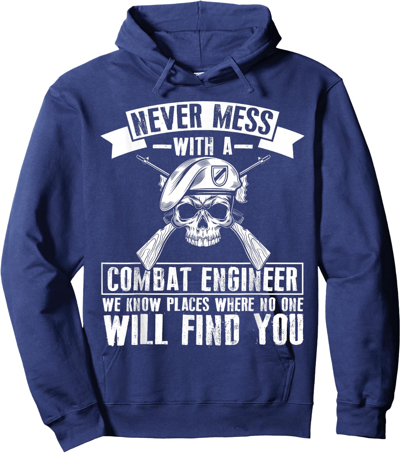 Combat Engineering Badge US Military Combat Engineer Hoodie - Hoodie | Navy