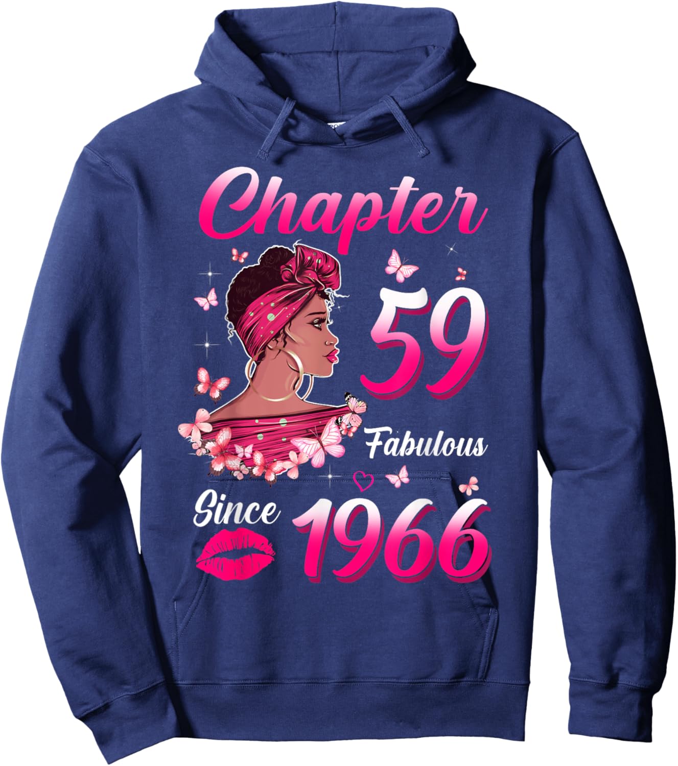Chapter 59 Fabulous Since 1966 59th Black Women Birthday Hoodie - Hoodie | Navy