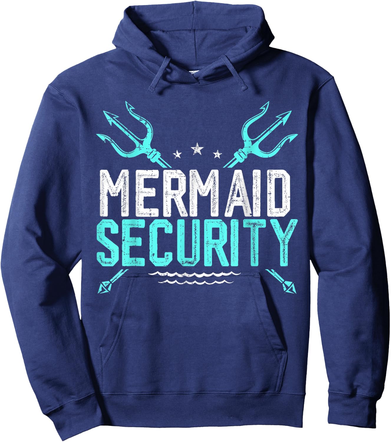 Mermaid Security Shirt Mermaid Dad Birthday Merdad Hoodie - Hoodie | Navy