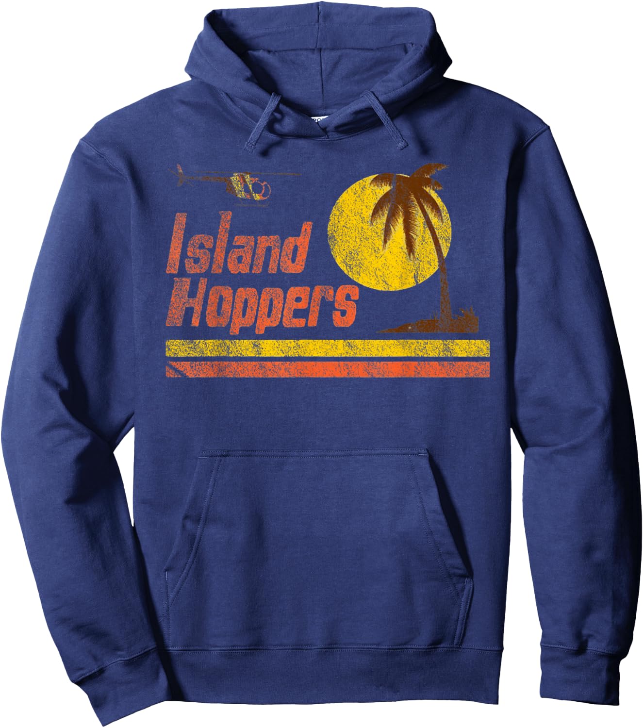 Magnum Island Retro Hoppers Sunset In PI Hoodie - Hoodie | Navy