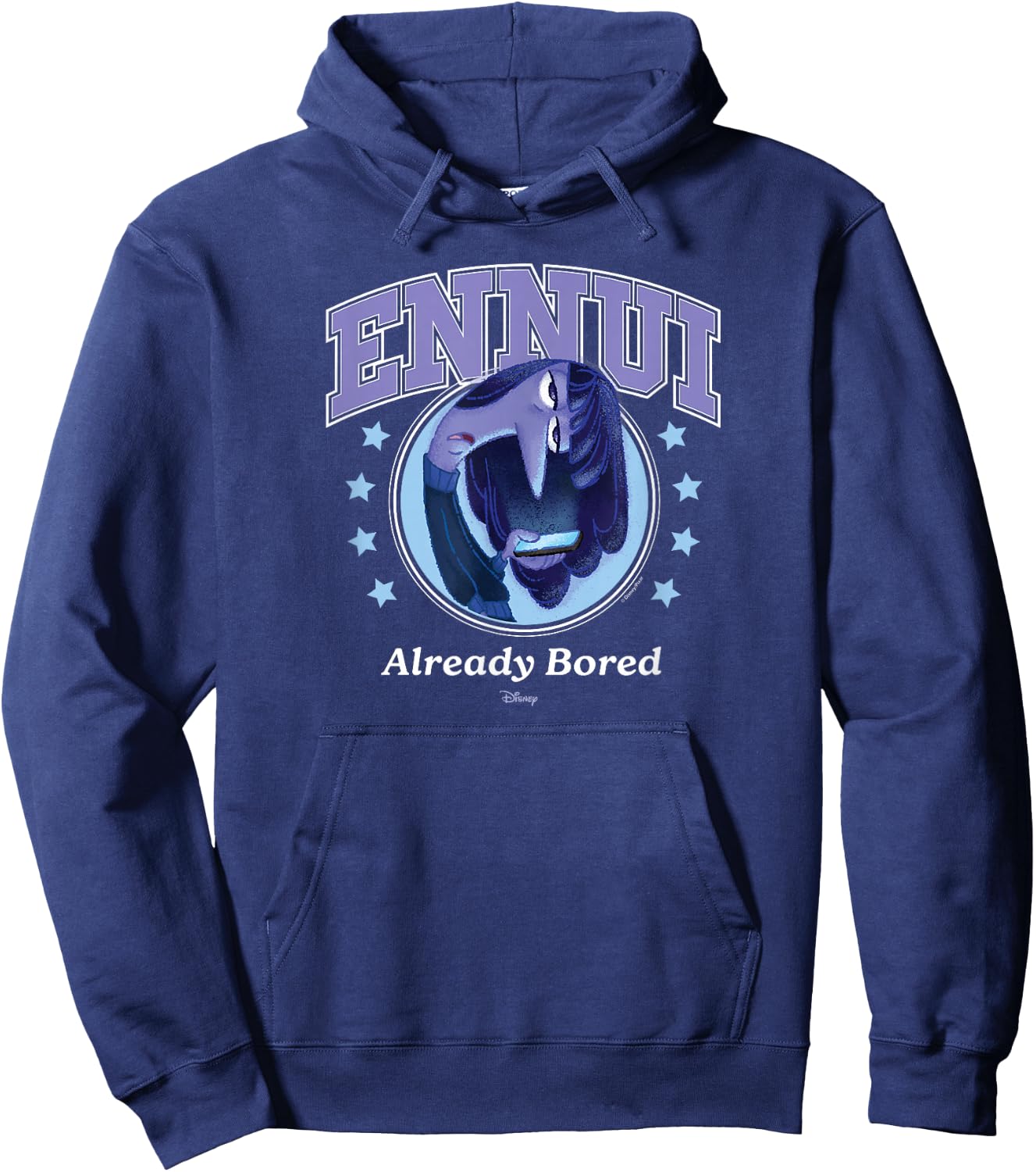 Inside Out 2 - Ennui Already Bored Emotion Character Hoodie - Hoodie | Navy