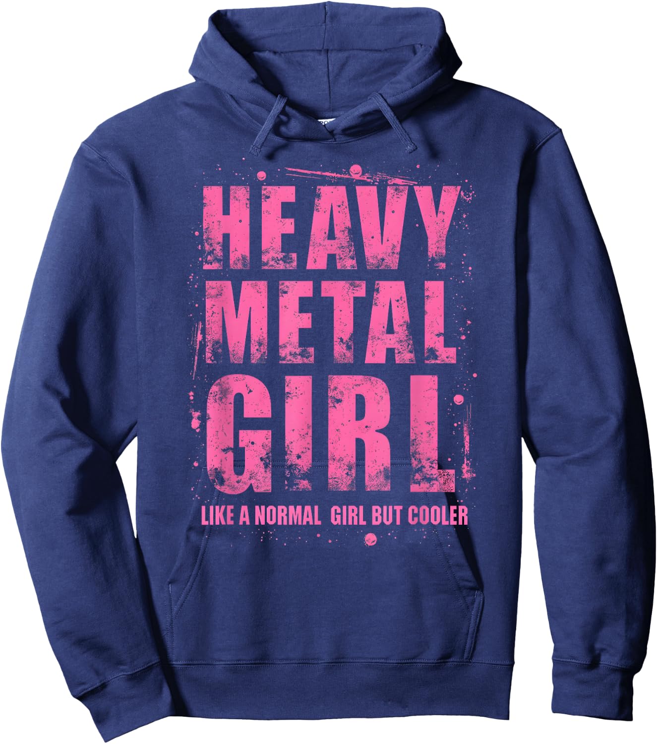 Funny Heavy Metal Joke for Rocker Girls and Women Hoodie - Hoodie | Navy