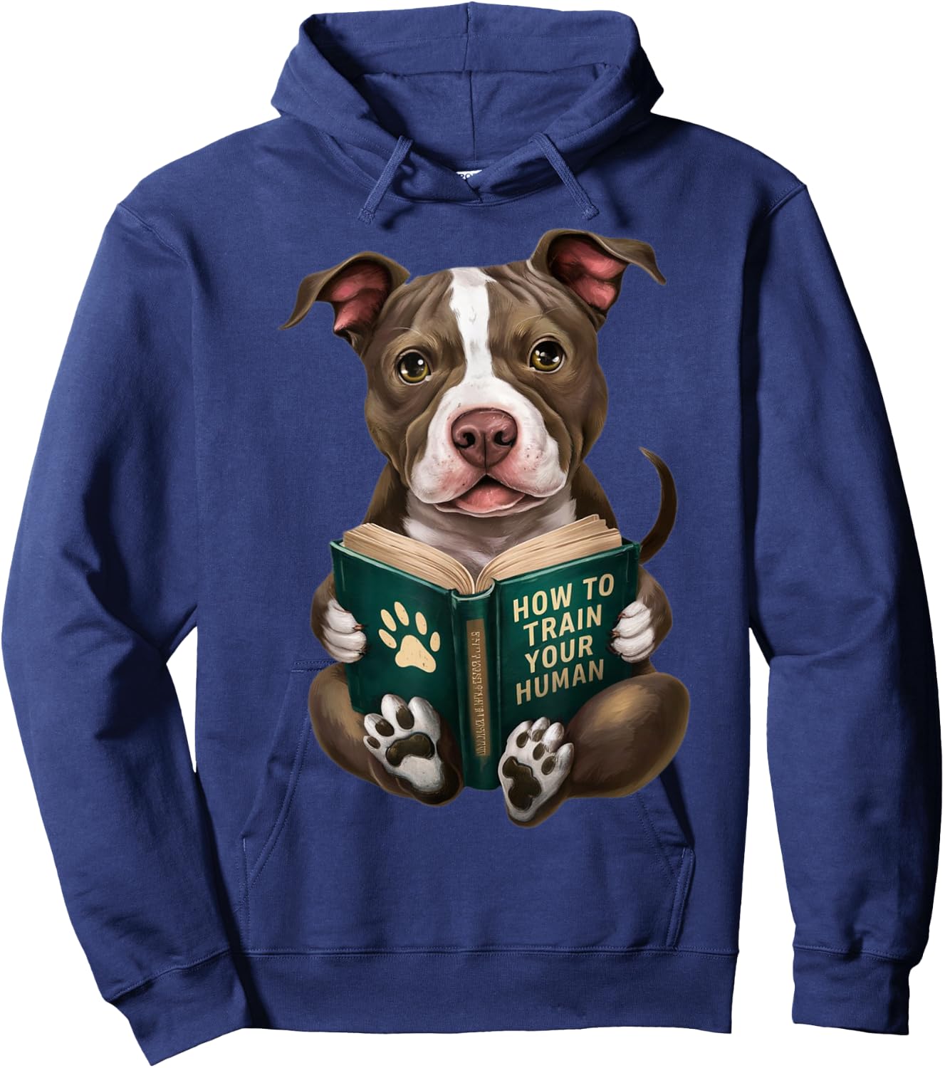 American Pitbull Dog, Puppy, How to Train Your Human, Funny Hoodie - Hoodie | Navy