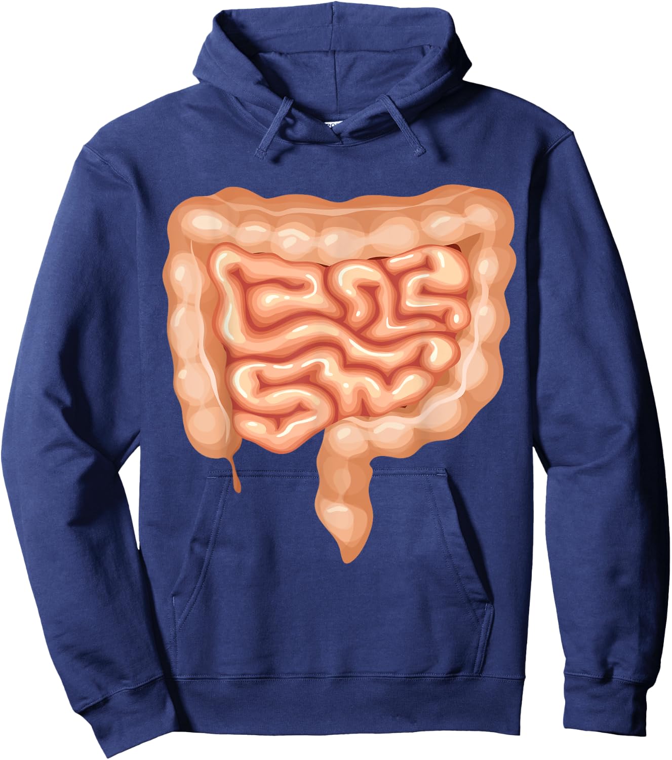 Human Body Parts Group Costumes - Colon Intestines Costume Hoodie - Hoodie | Navy
