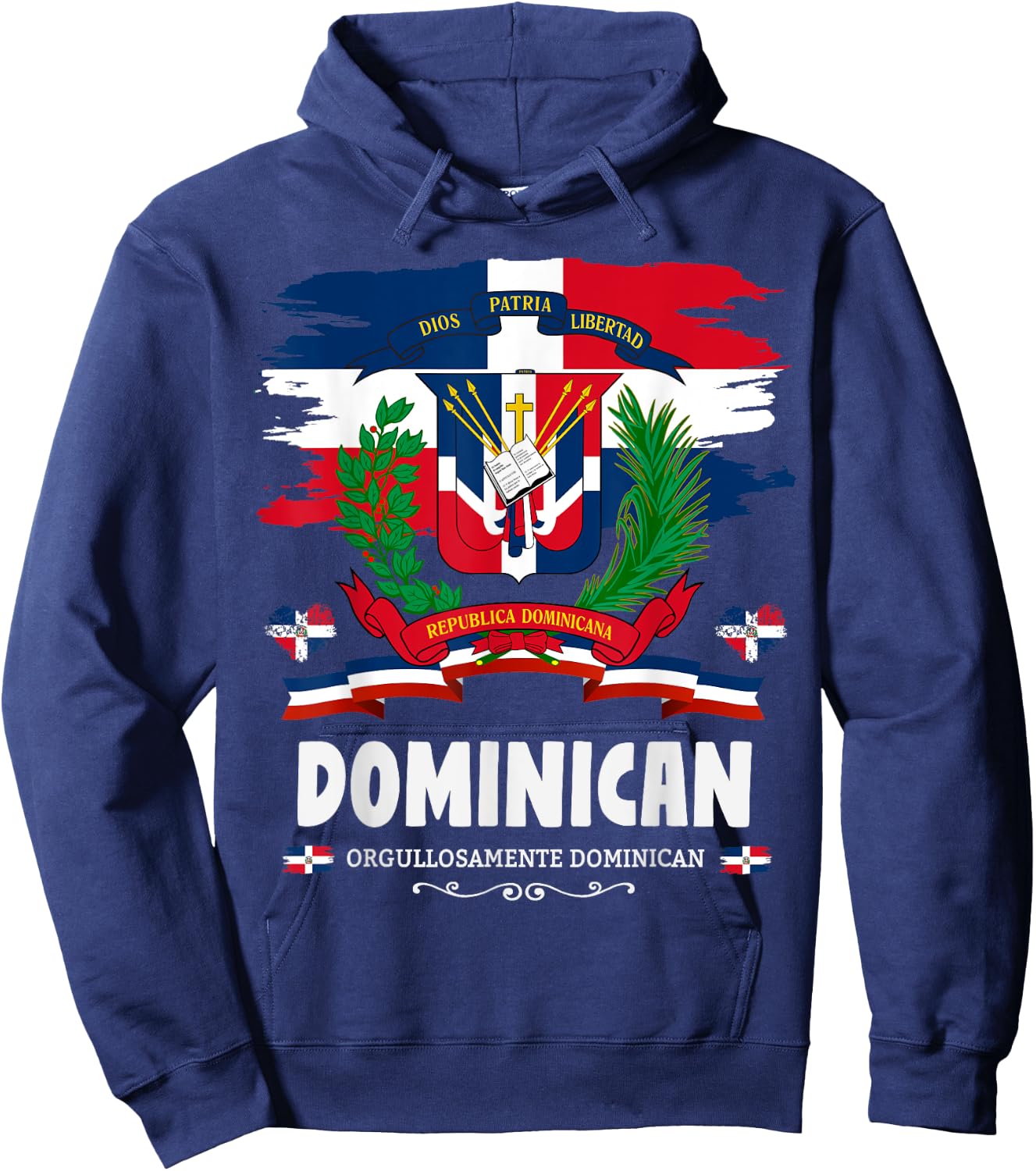 Coat of Arms Republica Dominicana & Dominican Hoodie - Hoodie | Navy