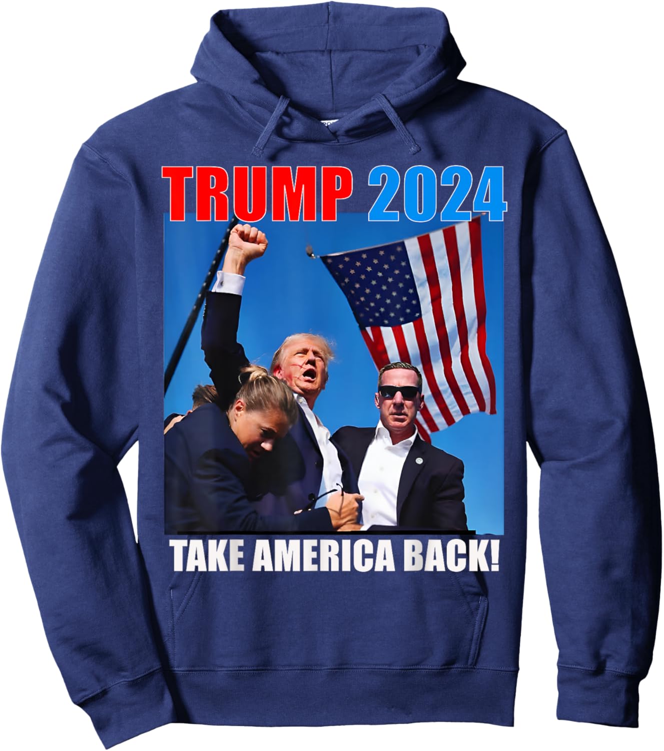 Trump Rally, Pray for President Trump, God bless Trump Hoodie - Hoodie | Navy