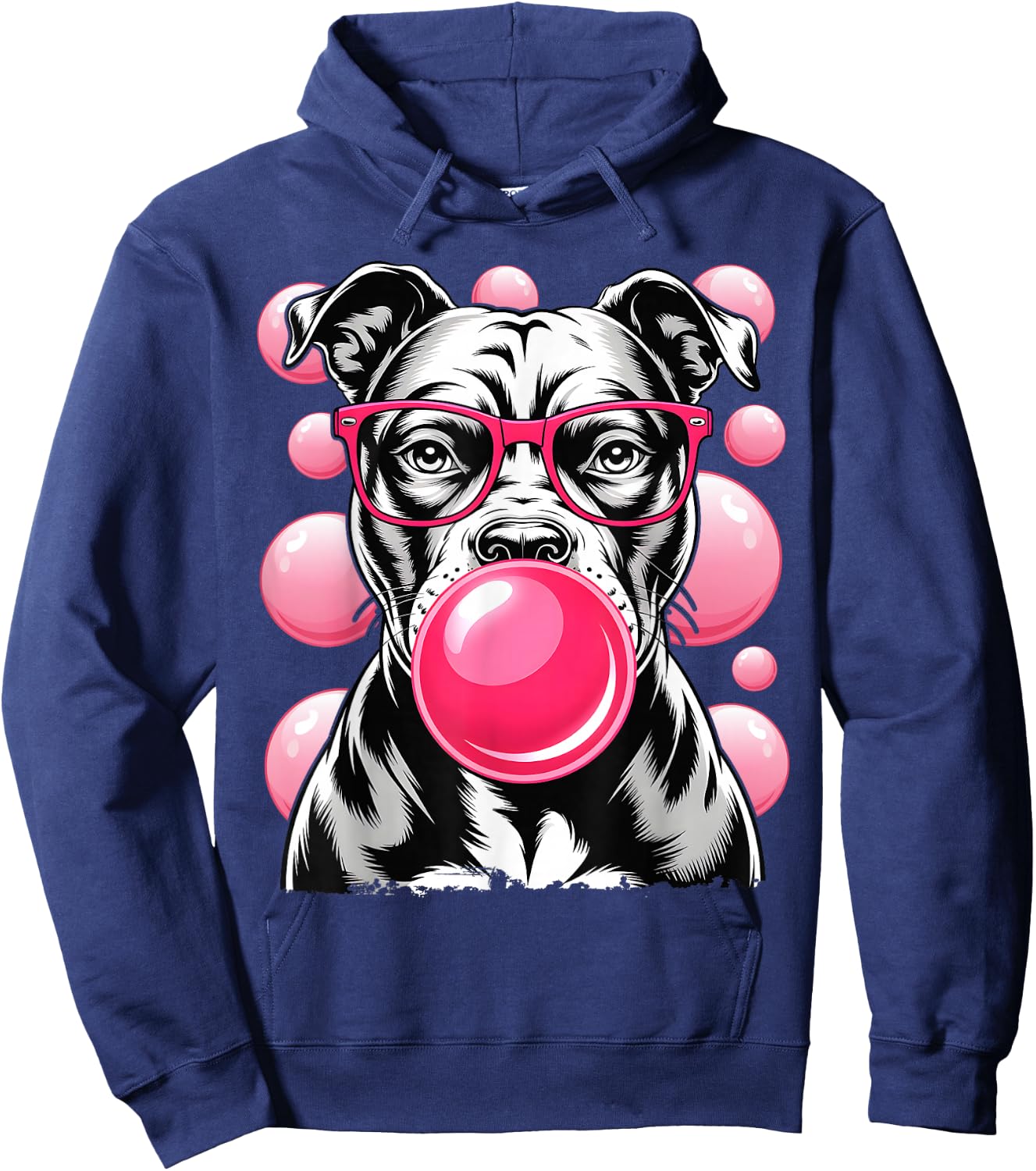 Goggles Gum Bubble Pit Bull Hoodie - Hoodie | Navy