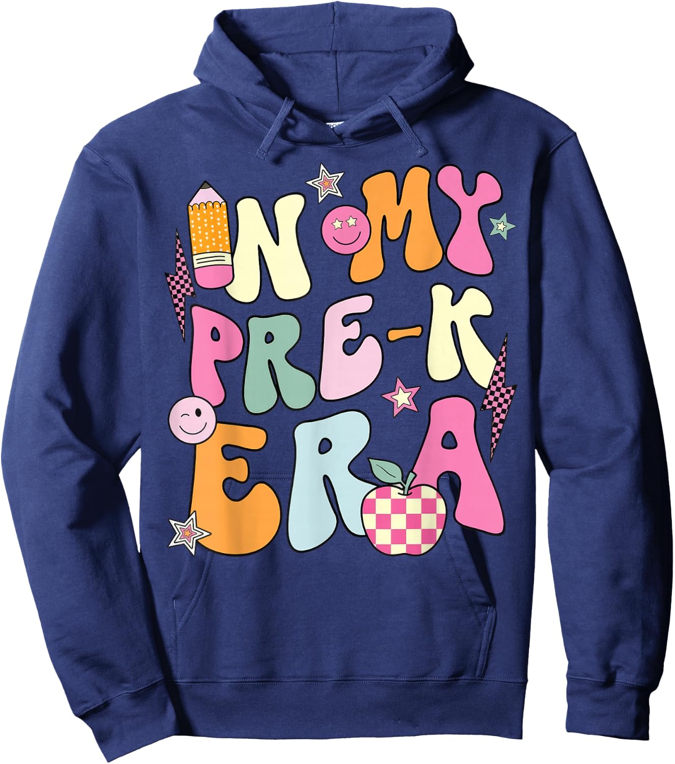 In My Pre K Era Retro Teacher Back To School Hoodie - Hoodie | Navy