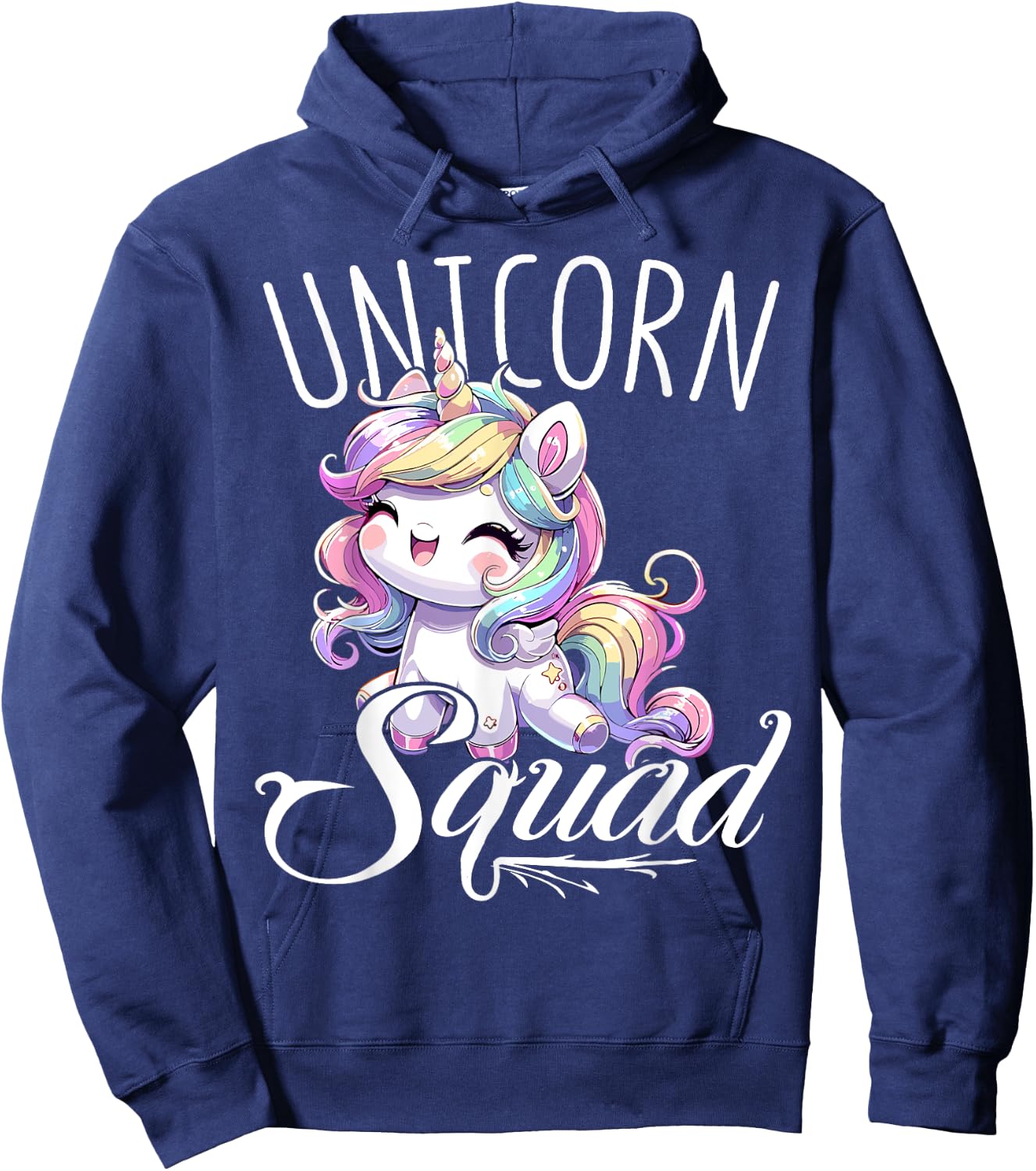 Unicorn Squad Birthday Party Cute Unicorn Hoodie - Hoodie | Navy