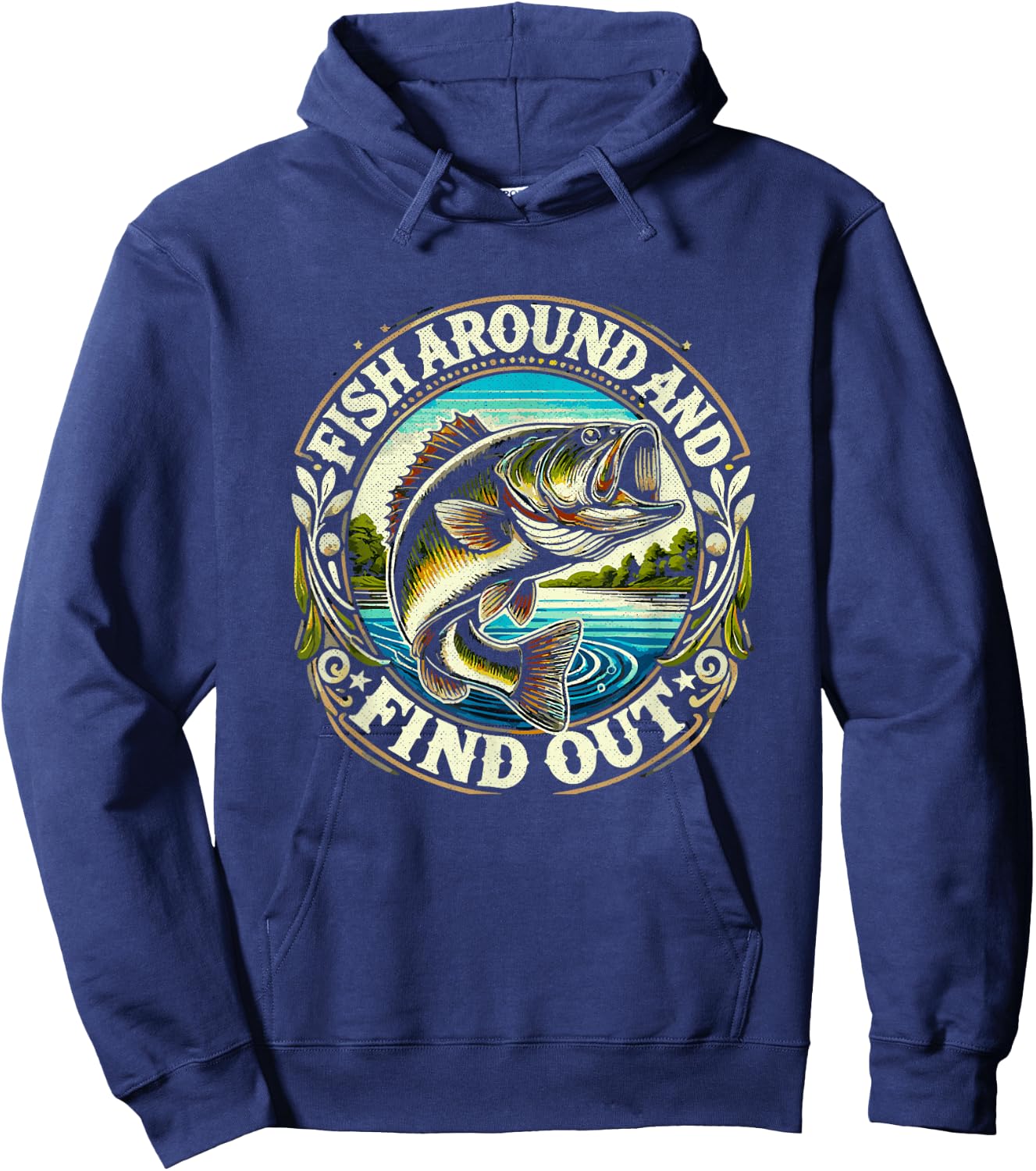 Fish around and find fun fishing opportunities Hoodie - Hoodie | Navy