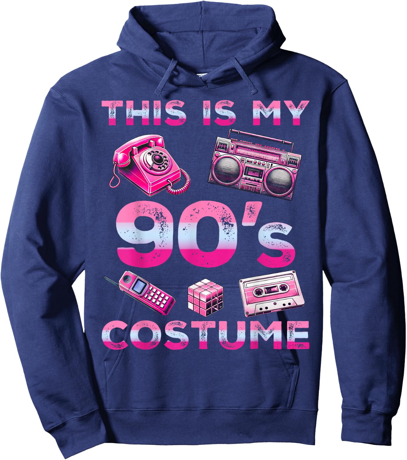 This Is My 90s Costume 90's style Nineties Retro Party Hoodie - Hoodie | Navy