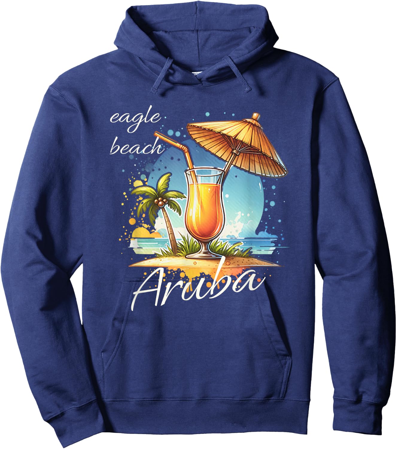 Eagle Beach Aruba Great Travel Vacation Gift Design Women Kids Hoodie - Hoodie | Navy