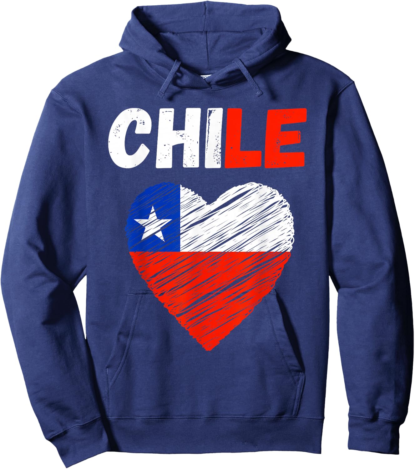 Chile Flag Holiday Chile Heart Chilean Flag Hoodie - Hoodie | Navy