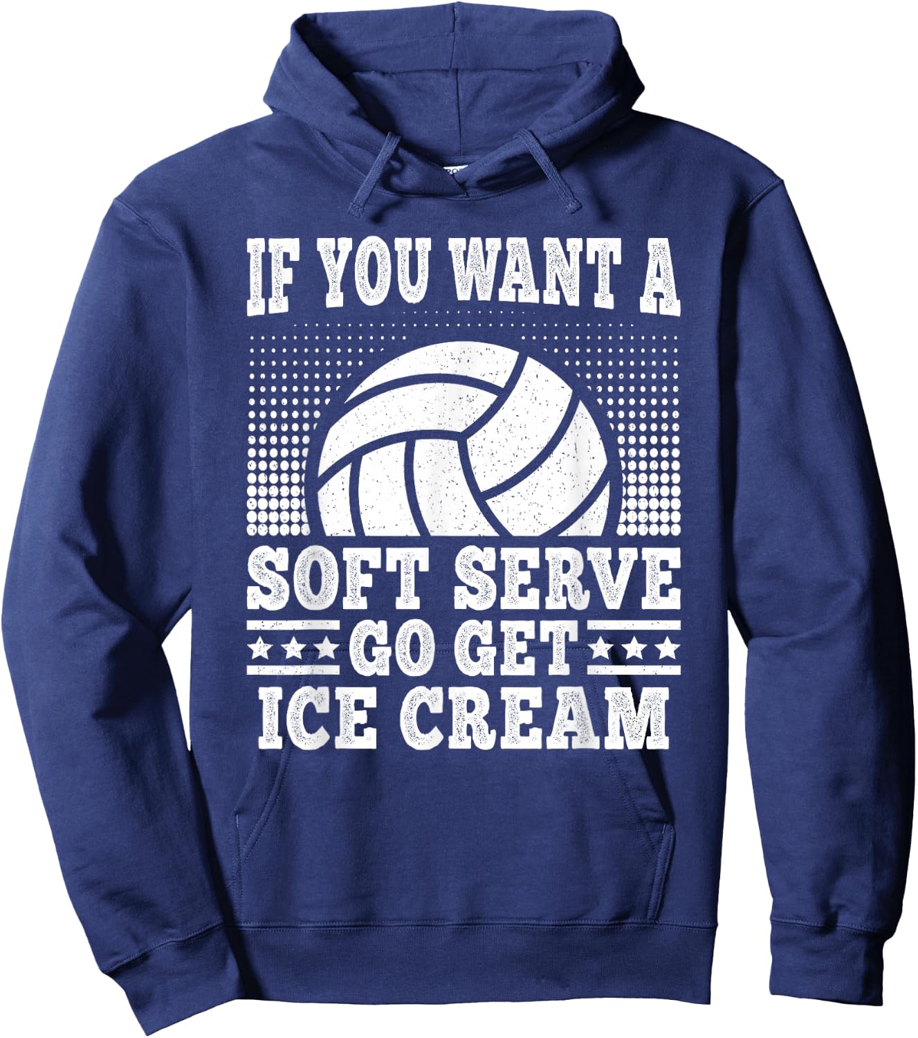 Soft Serve Ice Cream Funny Volleyball Player Men Women Kids Hoodie - Hoodie | Navy