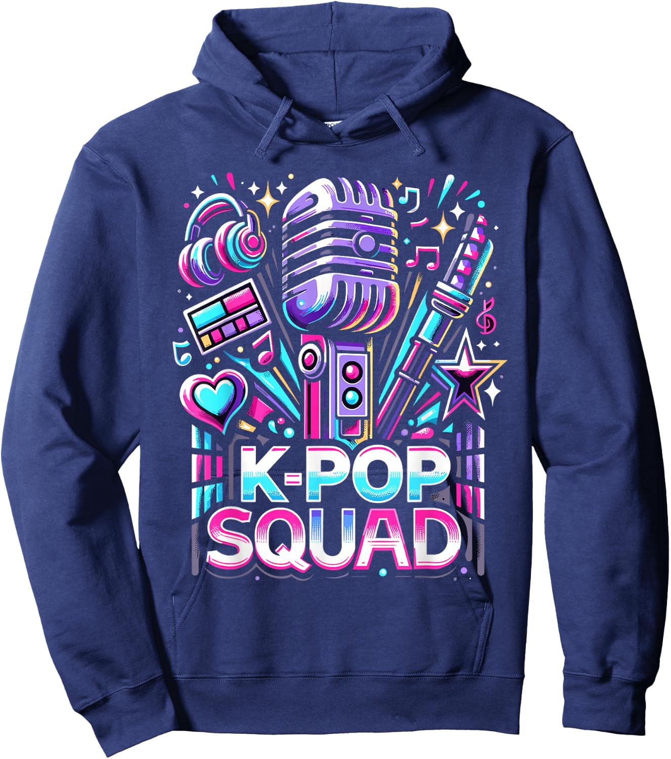 K-Pop Squad | K Pop Design for K-Pop Lovers, Music | K-Pop Hoodie - Hoodie | Navy