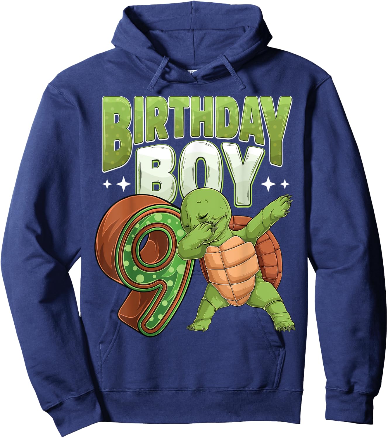 9 year old Turtle animal lovers 9th Birthday Boy Hoodie - Hoodie | Navy