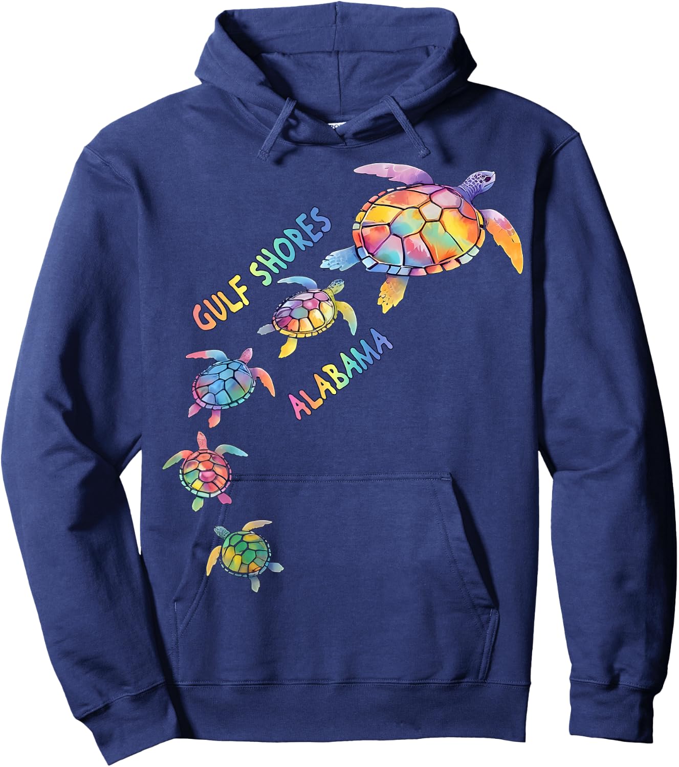 Gulf Shores Alabama Sea Turtle Lover Beach Vacation Hoodie - Hoodie | Navy