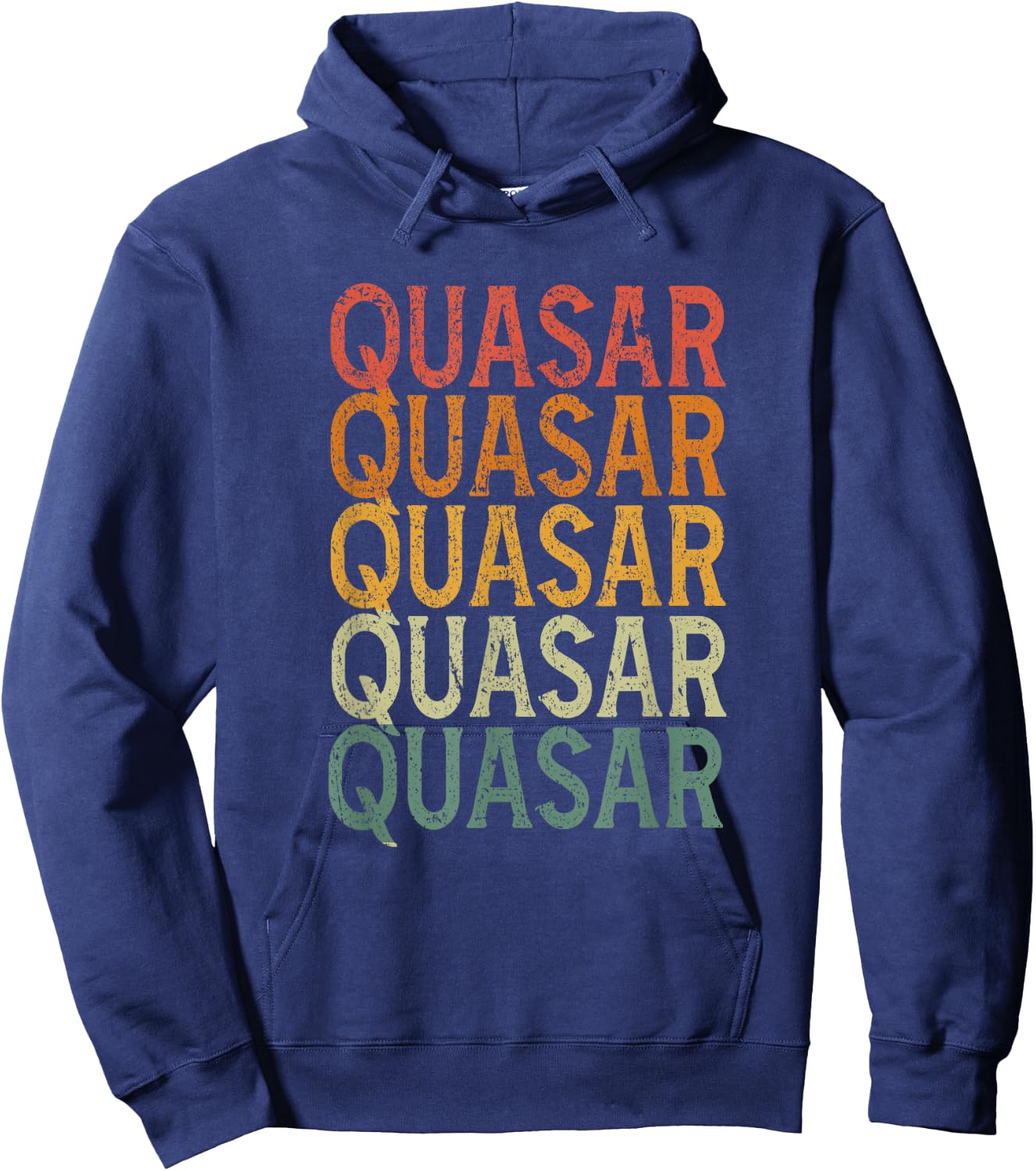 Retro Custom First Name Quasar Hoodie - Hoodie | Navy